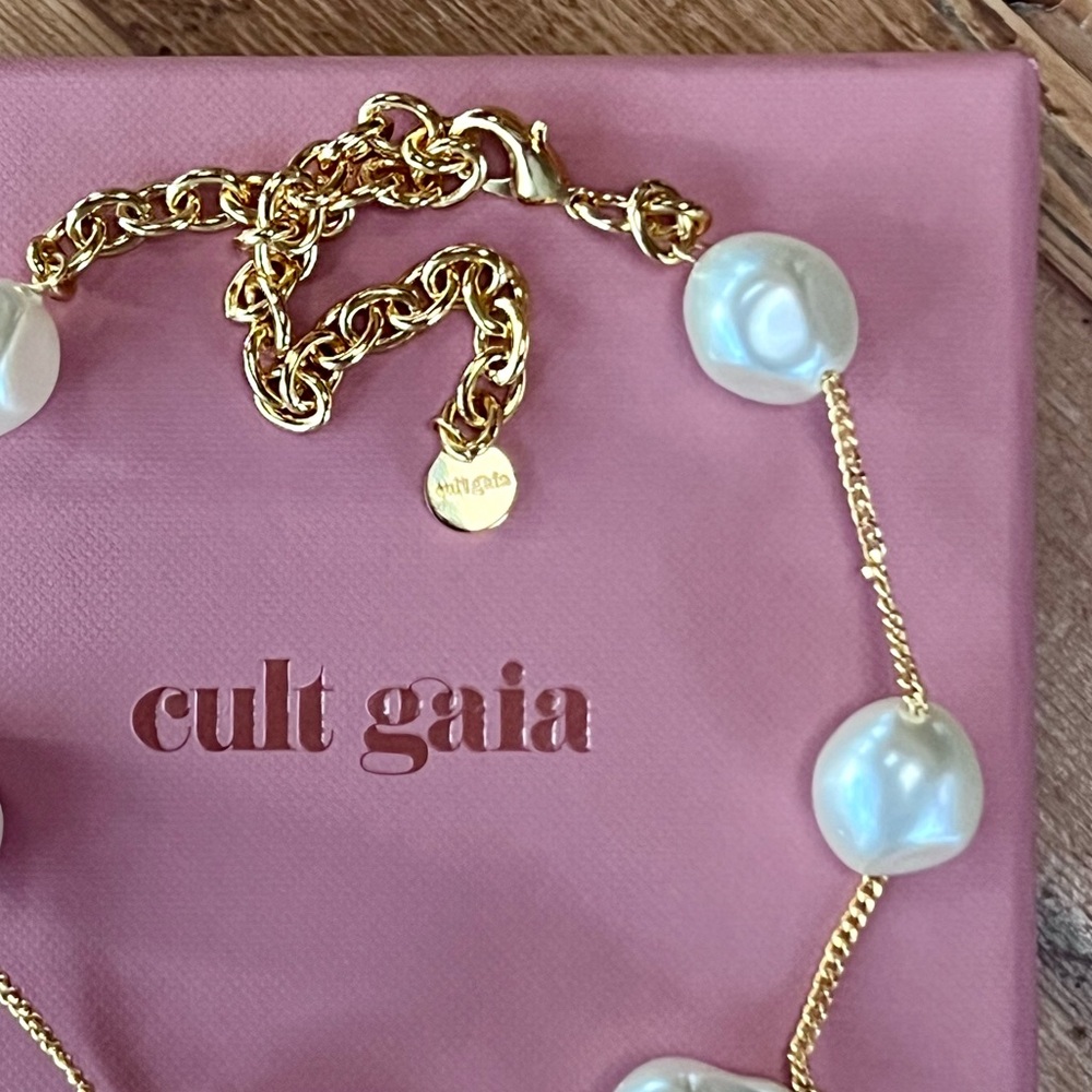 πΊπHPππΊ NWT Cult Gaia Andie Pearl Choker Necklace - Picture 8 of 16